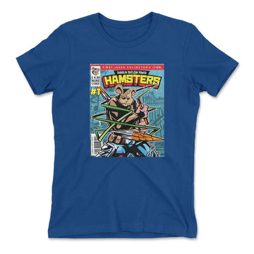 Comic Cover - Hamsters Womens T-Shirt in Royal color